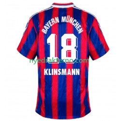 FC Bayern München Fotballdrakt Klinsmann 18 1995 1997 Retro Herre Hjemmedraktsett Kortermet