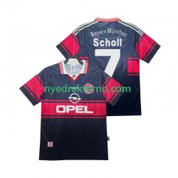 FC Bayern München Fotballdrakt Scholl 7 1997 Retro Herre Hjemmedraktsett 1999 Kortermet