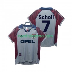 FC Bayern München Fotballdrakt Scholl 7 1998 Retro Herre Tredjedraktsett 1999 Kortermet