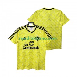 Borussia Dortmund Fotballdrakt 1988 1989 Retro Herre Hjemmedraktsett Kortermet