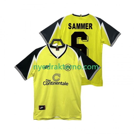 Borussia Dortmund Fotballdrakt SAMMER 6 1995 1996 Retro Herre Hjemmedraktsett Kortermet