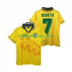 Brasil Fotballdrakt BEBETO 7 Retro Herre Hjemmedraktsett 1994 Kortermet