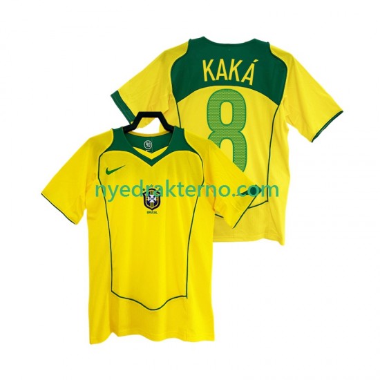 Brasil Fotballdrakt KAKA 8 Retro Herre Hjemmedraktsett 2004 Kortermet