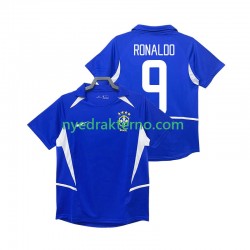 Brasil Fotballdrakt Ronaldo 9 2002 Retro Herre Bortedraktsett Kortermet