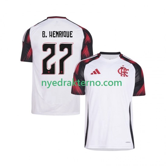CR Flamengo Fotballdrakt Bruno Henrique 27 Herre Bortedraktsett 2025-2026 Kortermet