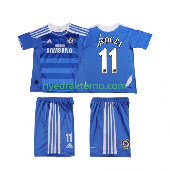 Chelsea Fotballdrakt DROGBA 11 2012 Retro Barn Hjemmedraktsett 2011 Kortermet
