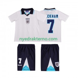England Fotballdrakt Beckham 7 1996 Retro Barn Hjemmedraktsett Kortermet