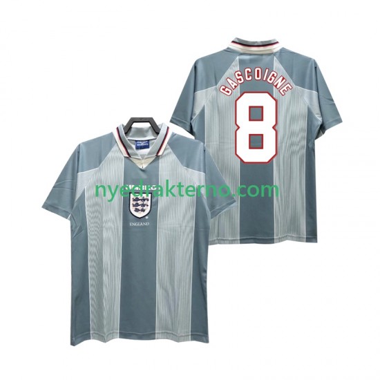 England Fotballdrakt CASCOIGNE 8 1996 Retro Herre Bortedraktsett Kortermet