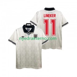 England Fotballdrakt LINEKER 11 1990 Retro Herre Hjemmedraktsett Kortermet