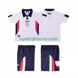 England Fotballdrakt 1998 Retro Barn Hjemmedraktsett Kortermet