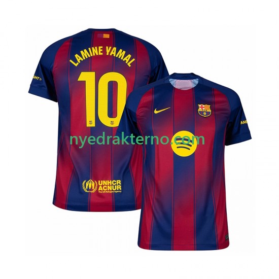 FC Barcelona Fotballdrakt Lamine Yamal 10 Herre Hjemmedraktsett 2025-2026 Kortermet