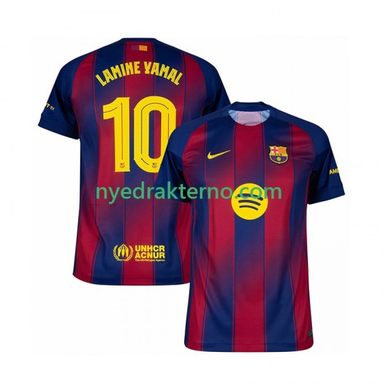 FC Barcelona Fotballdrakt Lamine Yamal 10 Champions League Herre Hjemmedraktsett 2025-2026 Kortermet