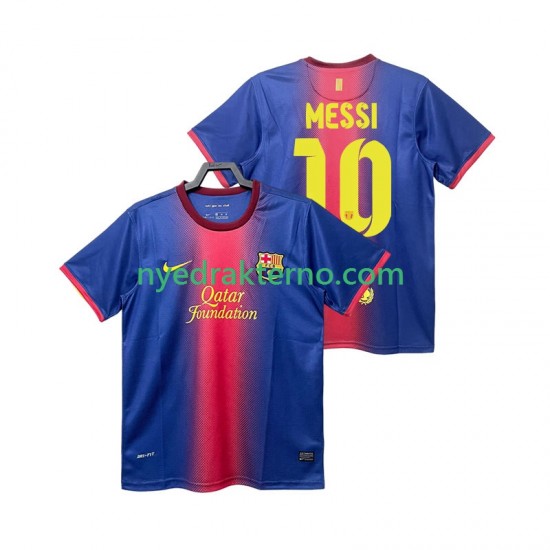 FC Barcelona Fotballdrakt Lionel Messi 10 2012 2013 Retro Herre Hjemmedraktsett Kortermet