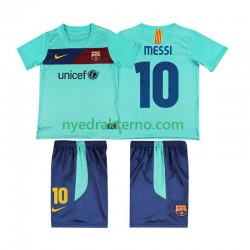 FC Barcelona Fotballdrakt Lionel Messi 10 Retro Barn Bortedraktsett 2011 2010 Kortermet