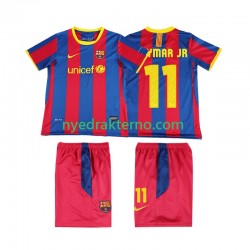 FC Barcelona Fotballdrakt Neymar JR 11 Retro Barn Hjemmedraktsett 2011 2010 Kortermet