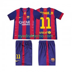 FC Barcelona Fotballdrakt Neymar JR 11 2014 2015 Retro Barn Hjemmedraktsett Kortermet