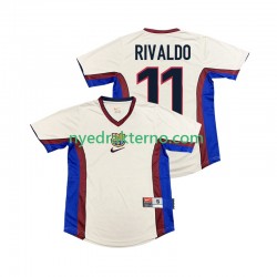 FC Barcelona Fotballdrakt RIVALDO 11 1998 Retro Herre Bortedraktsett 1999 Kortermet