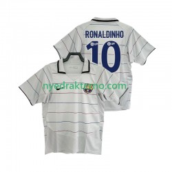 FC Barcelona Fotballdrakt RONALDINHO 10 2003 Retro Herre Bortedraktsett 2004 Kortermet