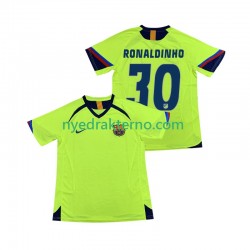 FC Barcelona Fotballdrakt RONALDINHO 30 2005 Retro Herre Bortedraktsett 2006 Kortermet