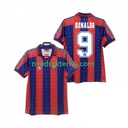 FC Barcelona Fotballdrakt RONALDO 9 1996 1997 Retro Herre Hjemmedraktsett Kortermet