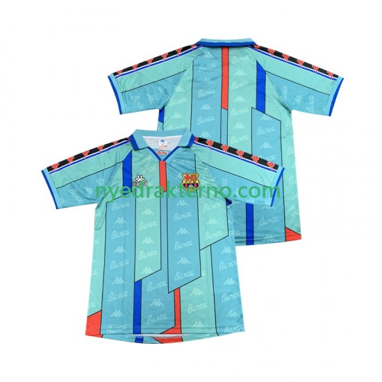 FC Barcelona Fotballdrakt 1996 1997 Retro Herre Bortedraktsett Kortermet