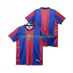 FC Barcelona Fotballdrakt 1998 Retro Herre Hjemmedraktsett 1999 Kortermet