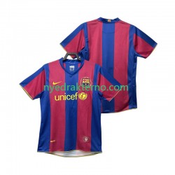 FC Barcelona Fotballdrakt 2007 Retro Herre Hjemmedraktsett 2008 Kortermet
