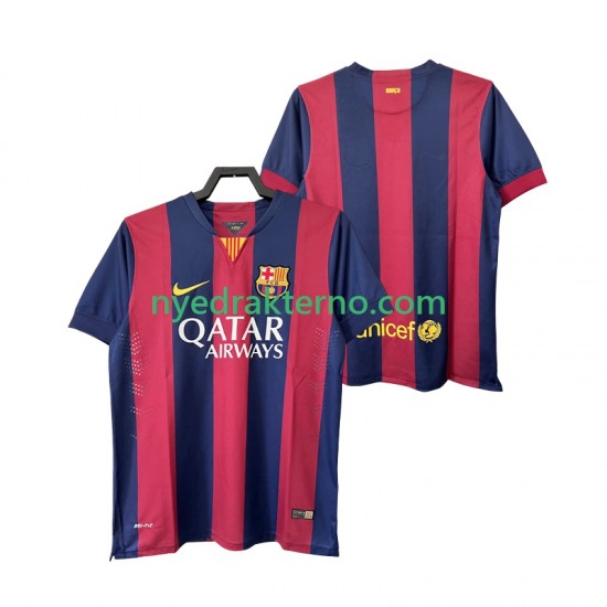 FC Barcelona Fotballdrakt 2014 2015 Retro Herre Hjemmedraktsett Kortermet