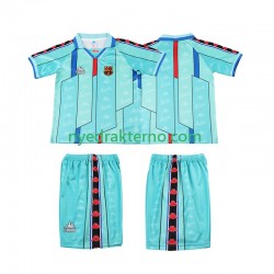 FC Barcelona Fotballdrakt 1996 1997 Retro Barn Bortedraktsett Kortermet