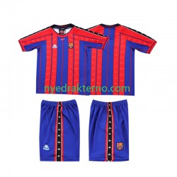 FC Barcelona Fotballdrakt 1997 1998 Retro Barn Hjemmedraktsett Kortermet