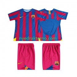 FC Barcelona Fotballdrakt Champions League 2005 Retro Barn Hjemmedraktsett 2006 Kortermet