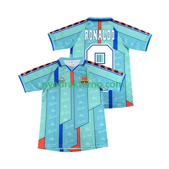FC Barcelona Fotballdrakt Ronaldo 9 1996 1997 Retro Herre Bortedraktsett Kortermet