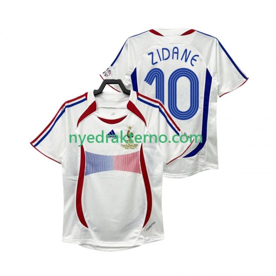 Frankrike Fotballdrakt ZIDANE 10 Retro Herre Bortedraktsett 2006 Kortermet