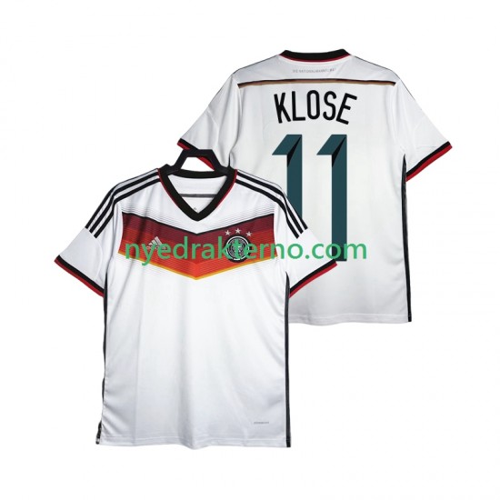 Tyskland Fotballdrakt Klose 11 2014 Retro Herre Hjemmedraktsett Kortermet