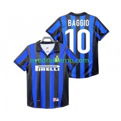 Inter Milan Fotballdrakt BAGGIO 10 1998 Retro Herre Hjemmedraktsett 1999 Kortermet