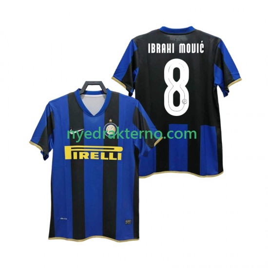 Inter Milan Fotballdrakt Ibrahimović 8 Champions League 2009 Retro Herre Hjemmedraktsett 2008 Kortermet
