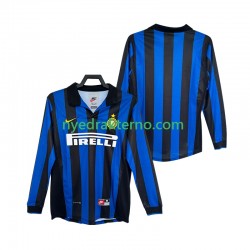 Inter Milan Fotballdrakt 1998 Retro Herre Hjemmedraktsett 1999 Langermet