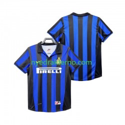 Inter Milan Fotballdrakt 1998 Retro Herre Hjemmedraktsett 1999 Kortermet