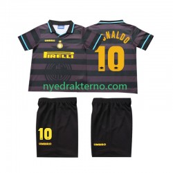 Inter Milan Fotballdrakt Ronaldo 10 1997 1998 Retro Barn Tredjedraktsett Kortermet