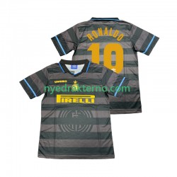 Inter Milan Fotballdrakt Ronaldo 10 1997 1998 Retro Herre Tredjedraktsett Kortermet