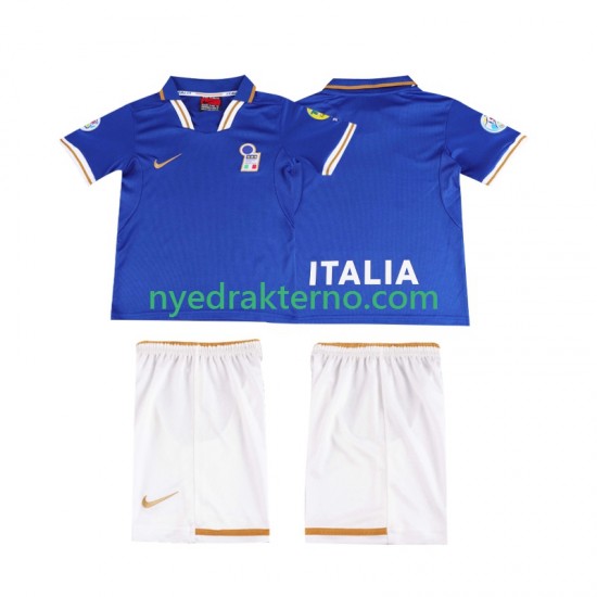 Italia Fotballdrakt 1996 Retro Barn Hjemmedraktsett Kortermet