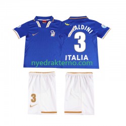 Italia Fotballdrakt MALDINI 3 1996 Retro Barn Hjemmedraktsett Kortermet