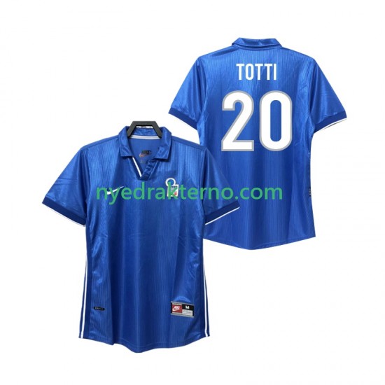 Italia Fotballdrakt Totti 20 1998 Retro Herre Hjemmedraktsett Kortermet