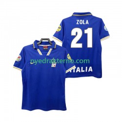 Italia Fotballdrakt ZOLA 21 1996 Retro Herre Hjemmedraktsett Kortermet