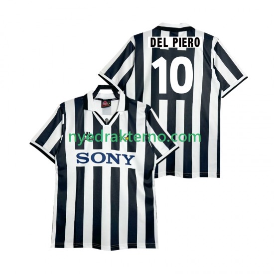 Juventus Fotballdrakt DEL PIERO 10 1995 1996 Retro Herre Hjemmedraktsett Kortermet