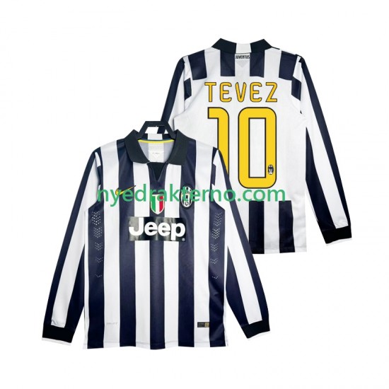 Juventus Fotballdrakt TEVEZ 10 2014 2015 Retro Herre Hjemmedraktsett Langermet