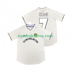 Leeds United Fotballdrakt KEANE 7 2000 2001 Retro Herre Hjemmedraktsett Kortermet