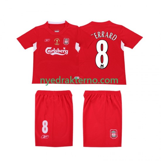 Liverpool Fotballdrakt GERRARD 8 LWP 2005 Retro Herre Hjemmedraktsett 2004 Kortermet