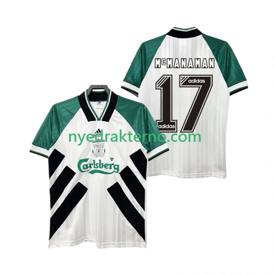 Liverpool Fotballdrakt MCMANAMAN 17 1993 1995 Retro Herre Bortedraktsett Kortermet