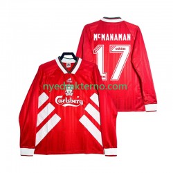 Liverpool Fotballdrakt MCMANAMAN 17 1993 1995 Retro Herre Hjemmedraktsett Langermet